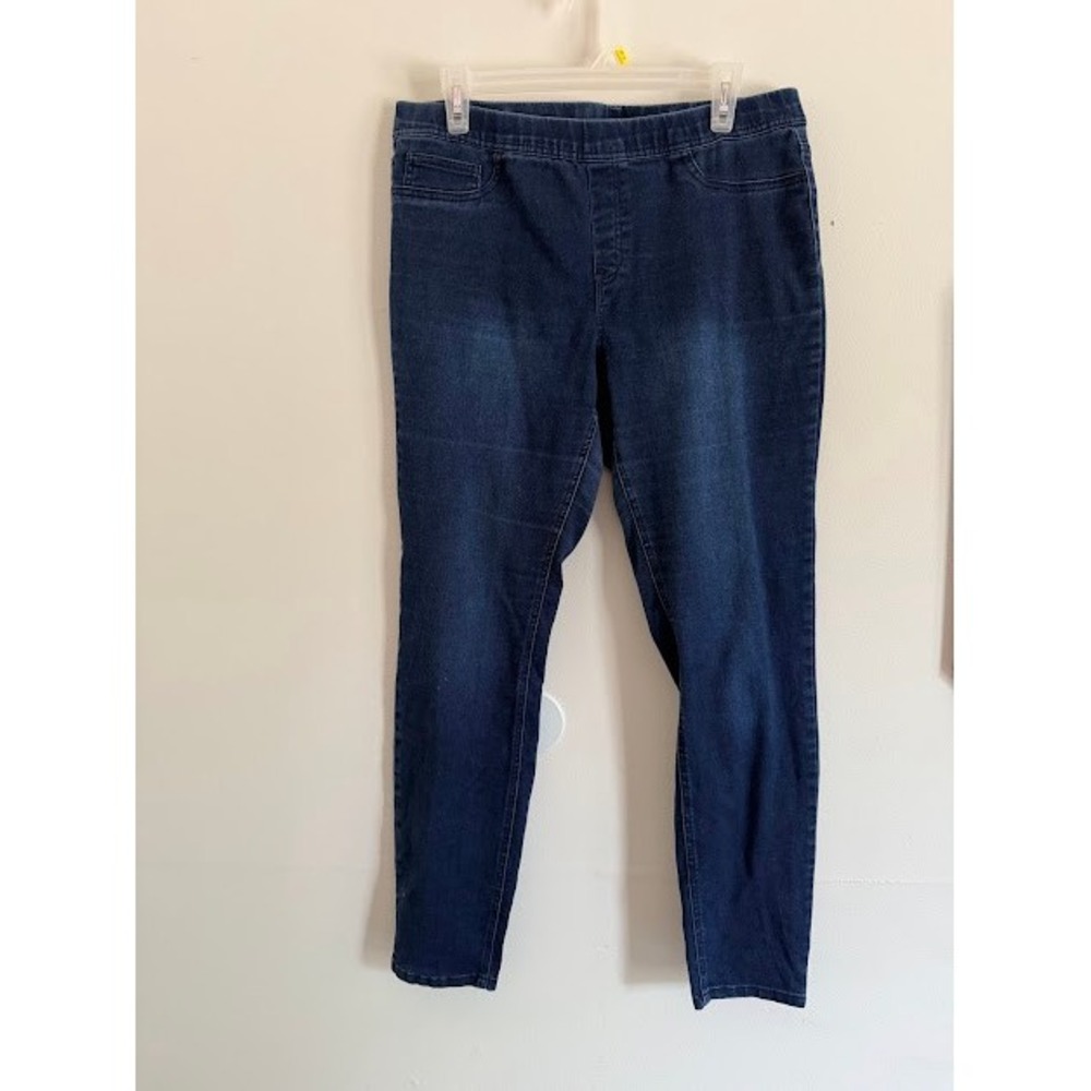 Stretch R1893 Jeggings Womens L Blue Dark Wash Pull On Denim Leggings Skinny Fit